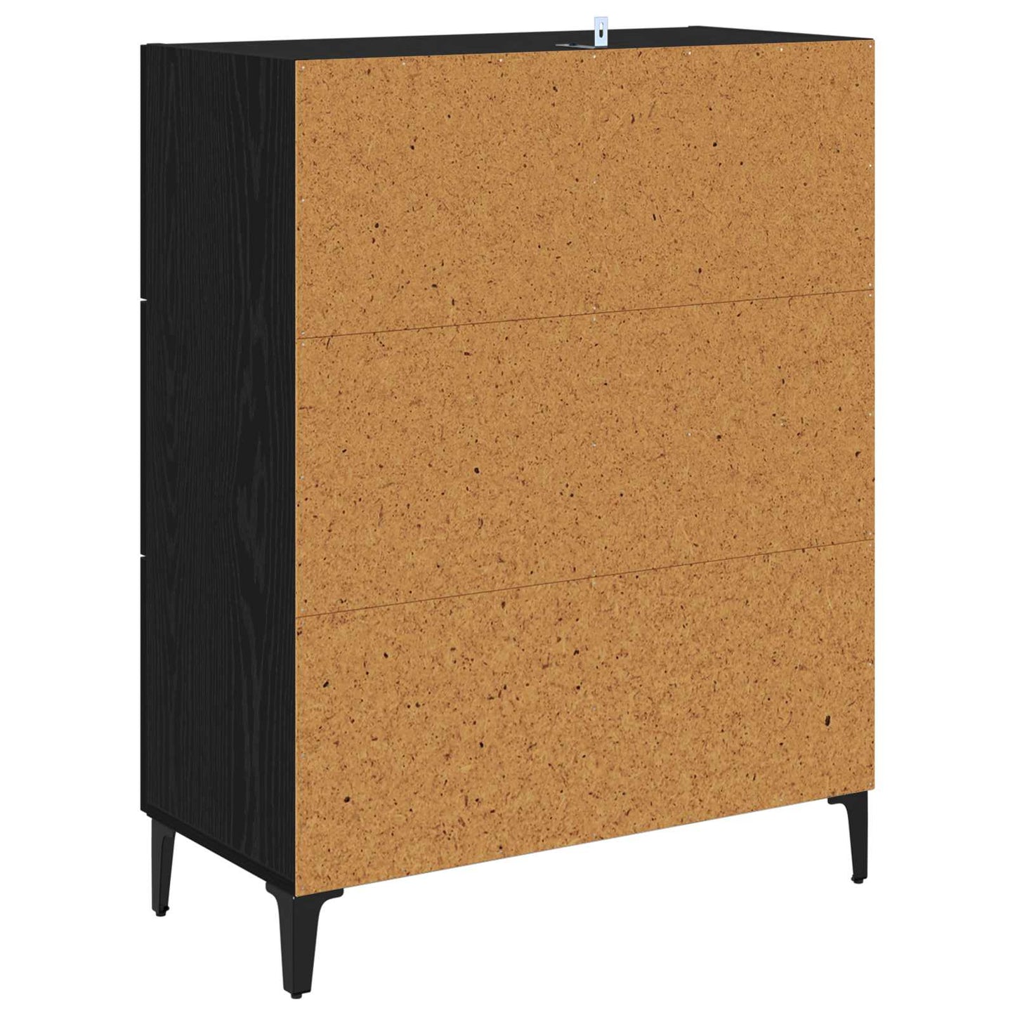 Serviesskap Svart Eik 69,5 x 34 x 90 cm Ingeniørtre og jern