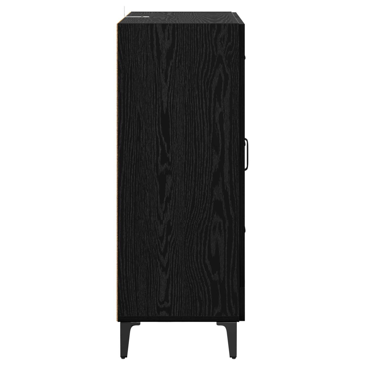 Serviesskap Svart Eik 69,5 x 34 x 90 cm Ingeniørtre og jern
