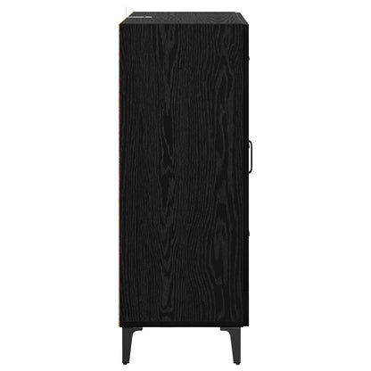 Serviesskap Svart Eik 69,5 x 34 x 90 cm Ingeniørtre og jern