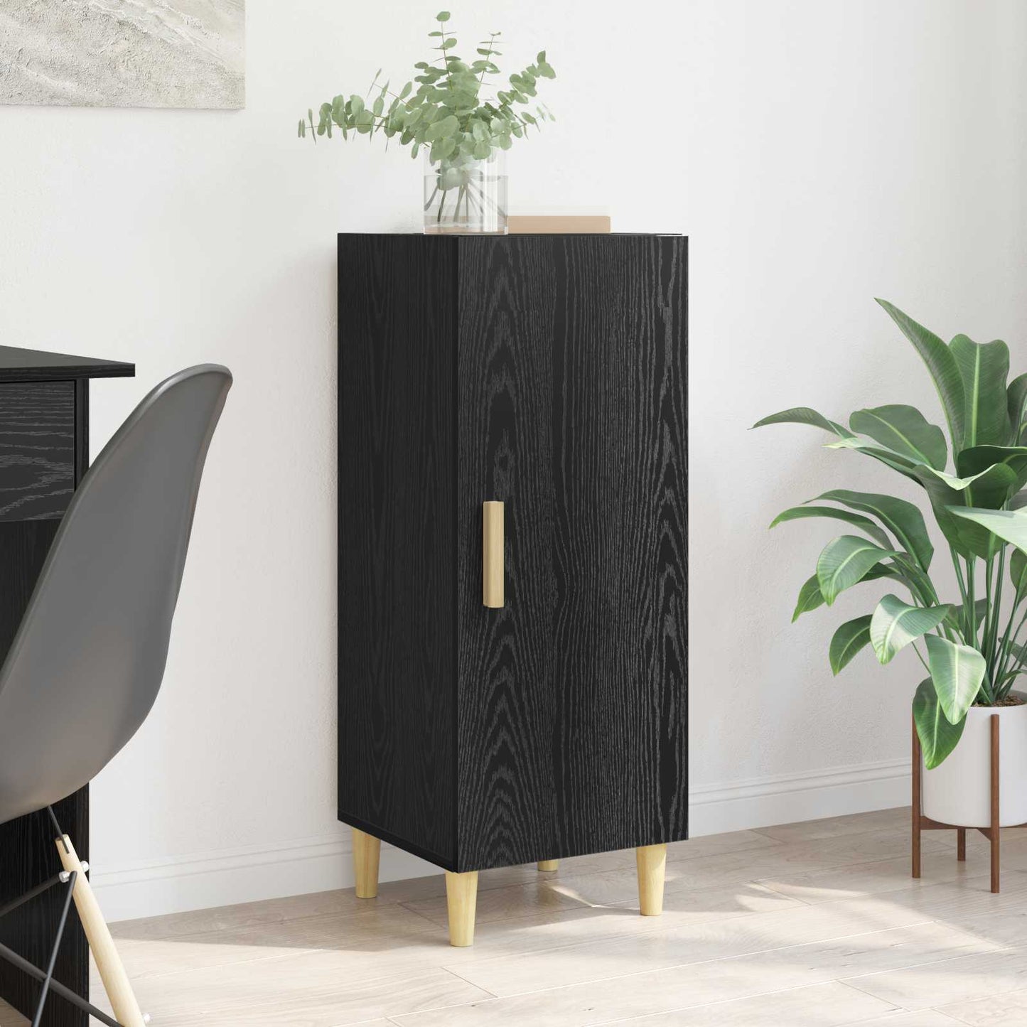 Serviesskap Svart Eik 34,5 x 34 x 90 cm Konstruert tre