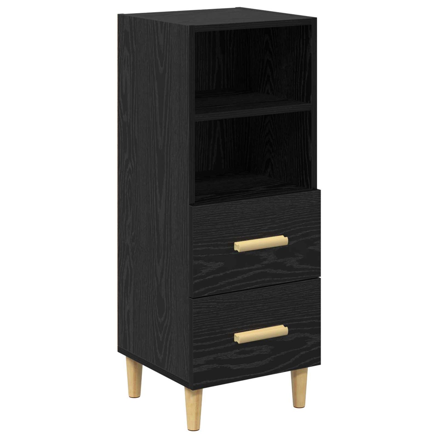Serviesskap Svart eik 34 x 34,5 x 90 cm Konstruert tre