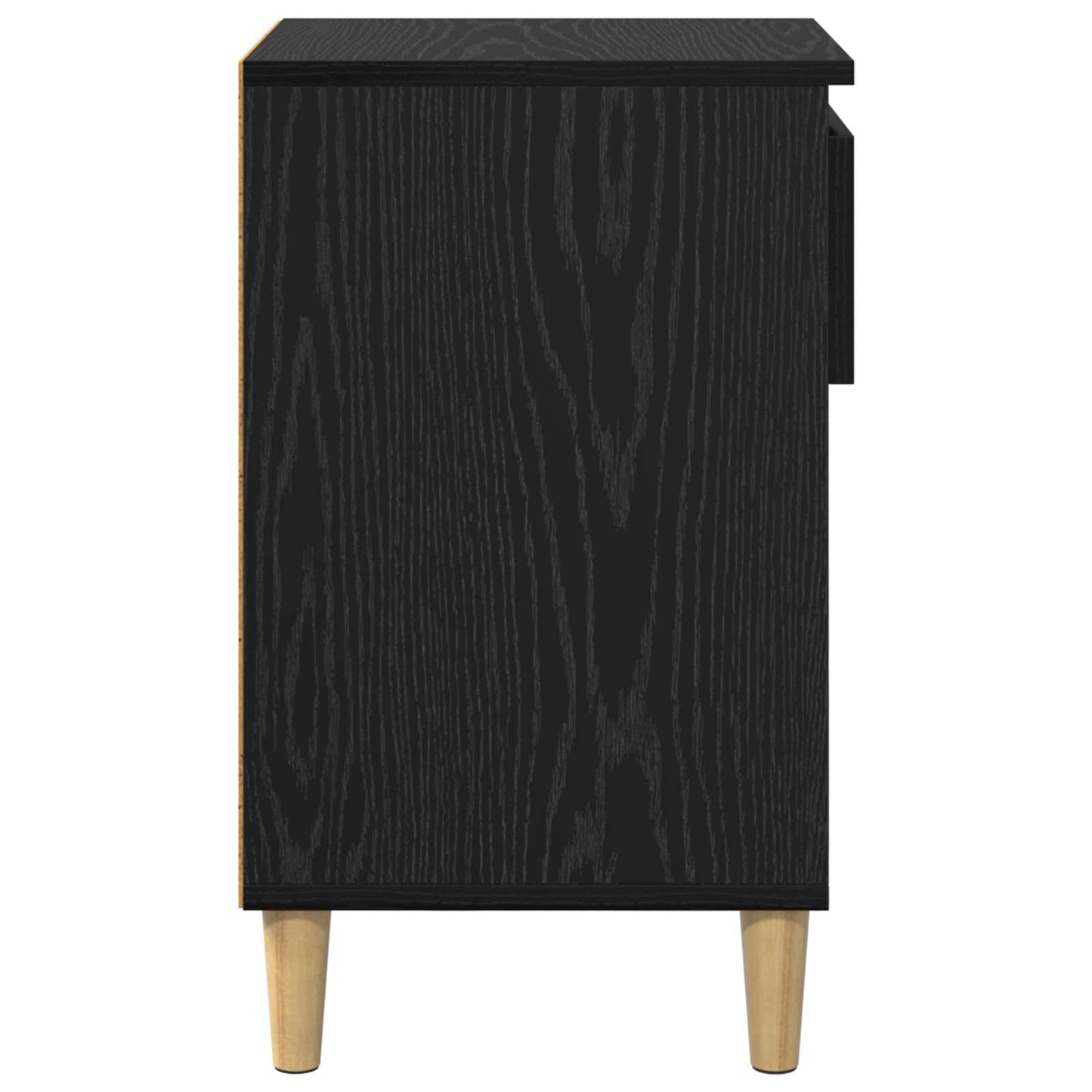 Sko Skap med skuff Svart Eik 102 x 36 x 60 cm Konstruert tre