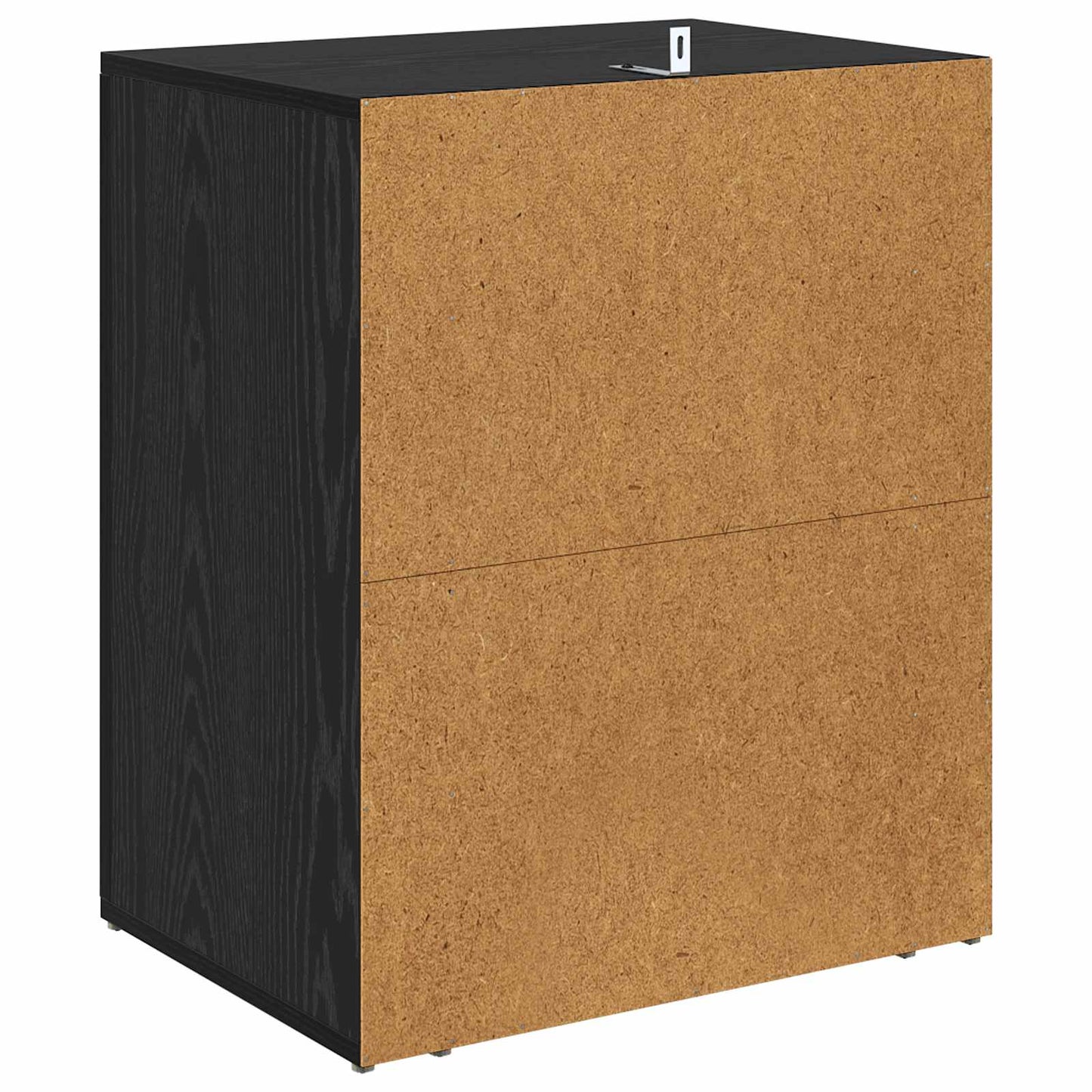 Nattbordskap med skuff Svart Eik 35 x 50 x 60 cm Konstruert tre