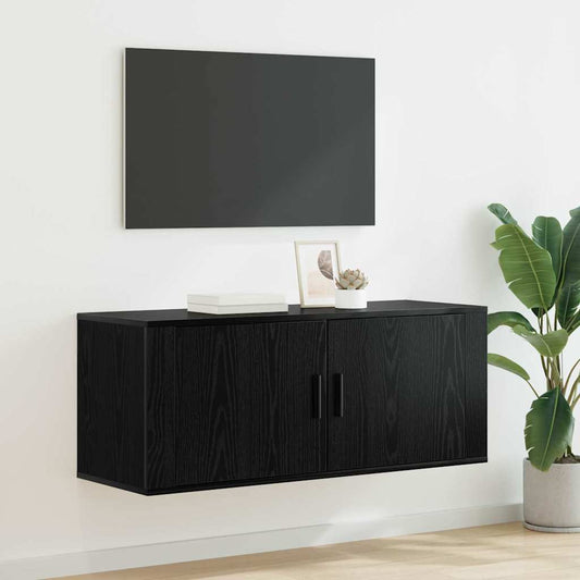 TV-Møbel Svart Eik TV-hylle 100 x 34,5 x 40 cm