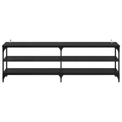 TV-skap Svart Eik 160 x 30 x 50 cm Ingeniørtre og jern