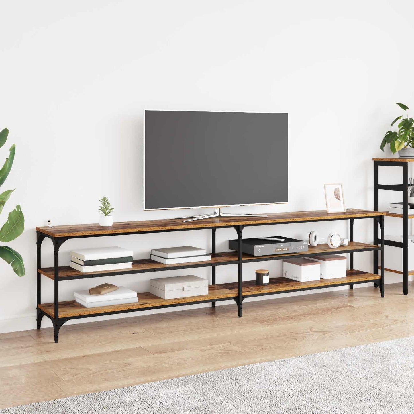 TV-skap Gamle tre 200 x 30 x 50 cm Ingeniørtre og jern