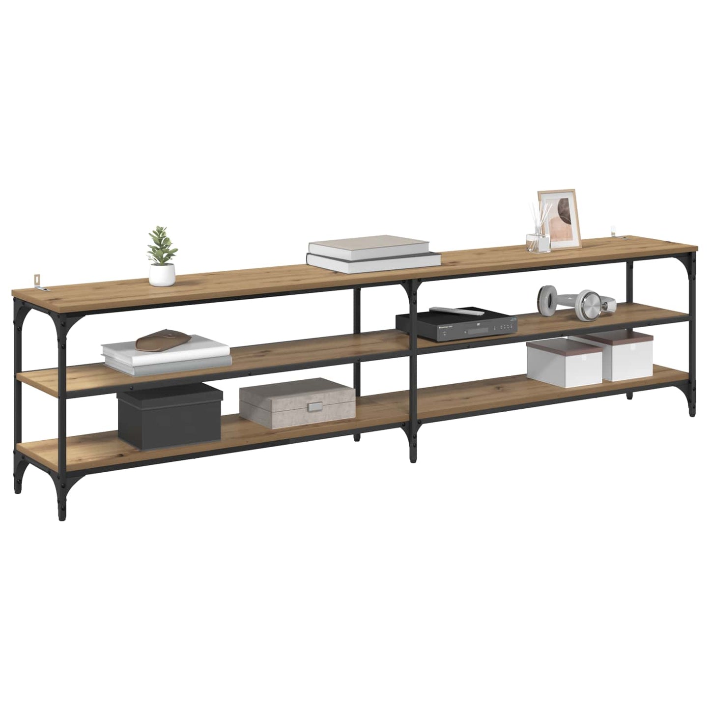TV-skap Artisan Eik 200 x 30 x 50 cm Ingeniørtre og jern