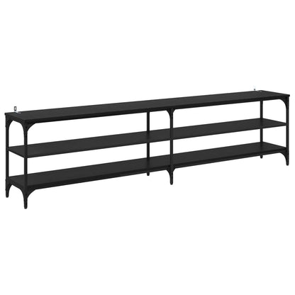 TV-skap Svart Eik 200 x 30 x 50 cm Ingeniørtre og jern