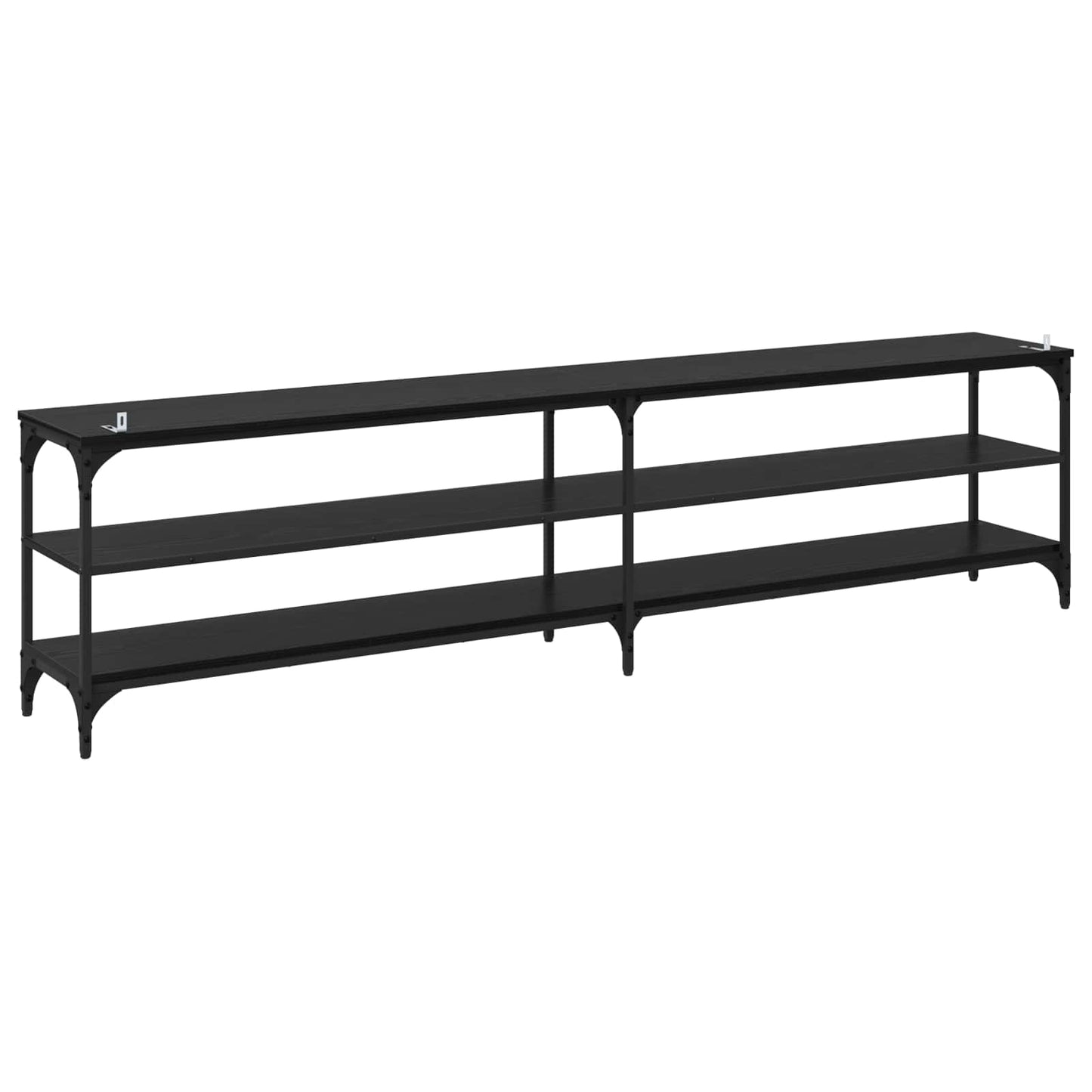 TV-skap Svart Eik 200 x 30 x 50 cm Ingeniørtre og jern