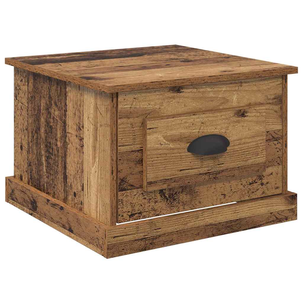 Kaffebord med skuff Gamle tre 50 x 50 x 35 cm Konstruert tre