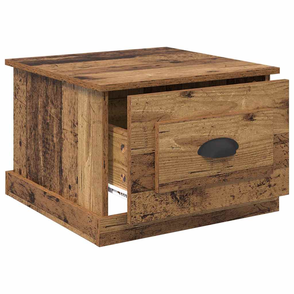 Kaffebord med skuff Gamle tre 50 x 50 x 35 cm Konstruert tre