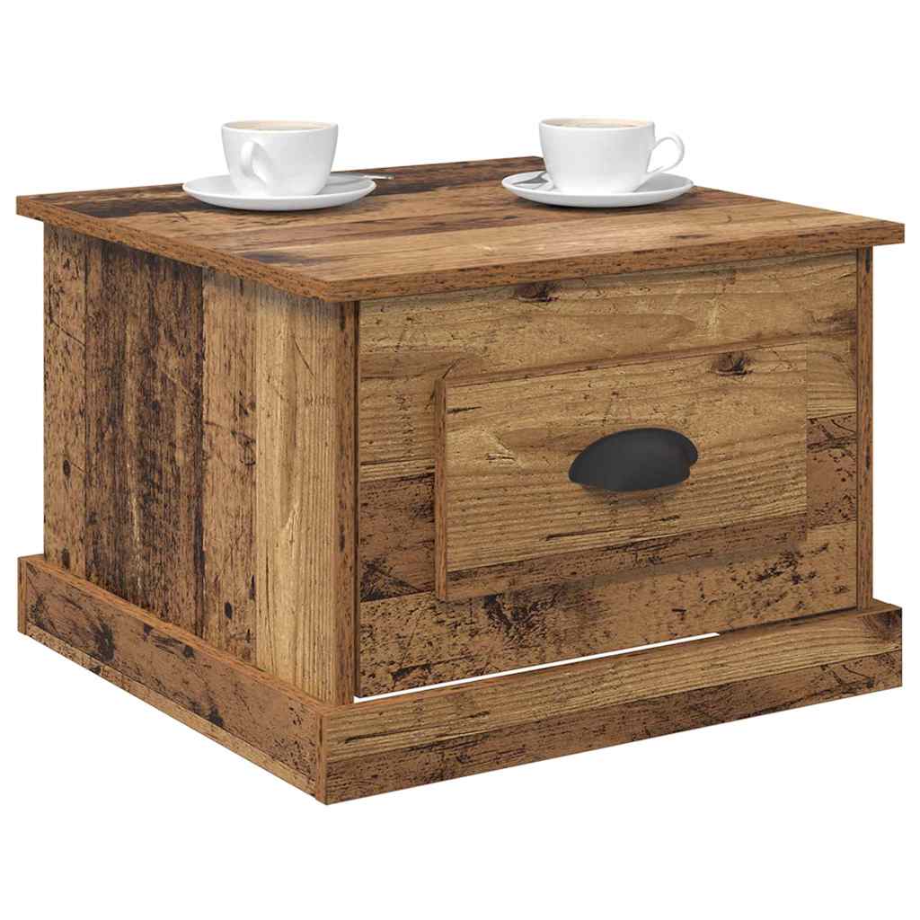 Kaffebord med skuff Gamle tre 50 x 50 x 35 cm Konstruert tre