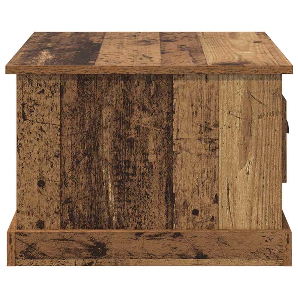 Kaffebord med skuff Gamle tre 50 x 50 x 35 cm Konstruert tre
