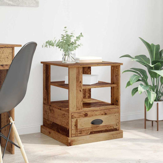 Nattbord Sengbord Gammelt Tre Nattbordskap 50 x 50 x 60 cm