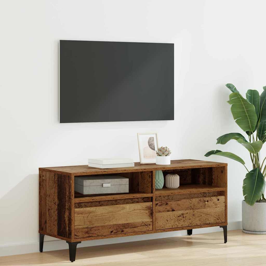TV-skap Gamle tre 100 x 34,5 x 44,5 cm Ingeniørtre og jern