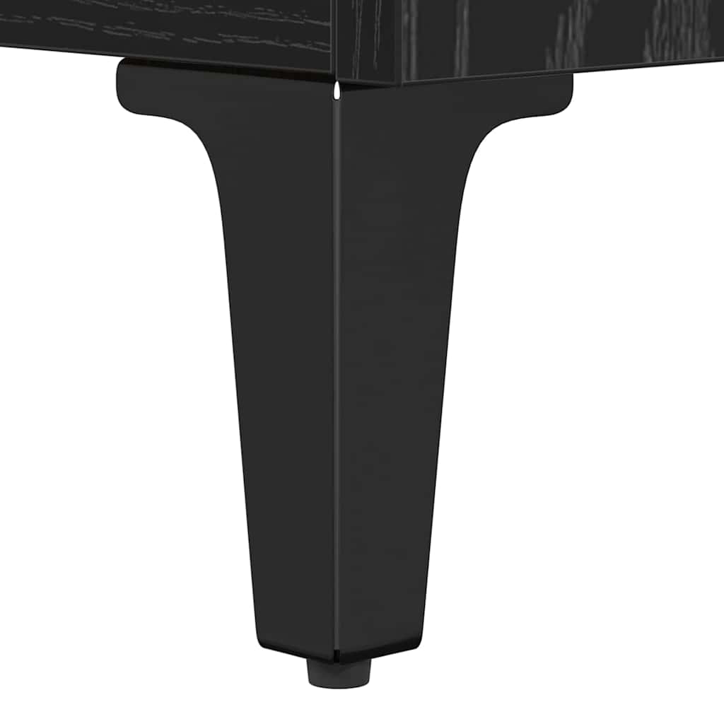 TV-Møbel Svart Eik TV-skap 100 x 34,5 x 44,5 cm jern