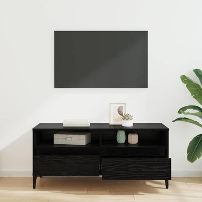 TV-Møbel Svart Eik TV-skap 100 x 34,5 x 44,5 cm jern