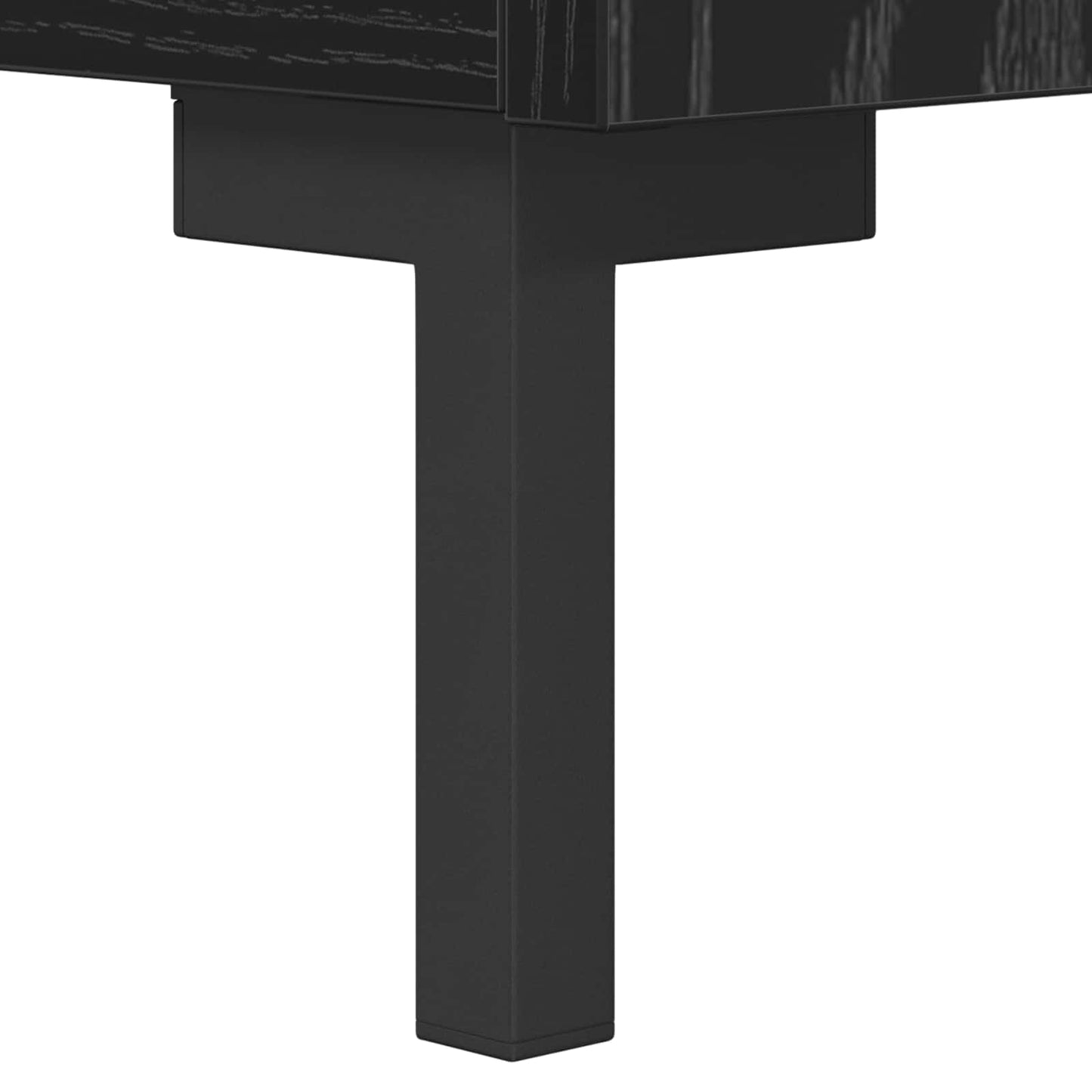 Serviesskap Svart Eik 69,5 x 34 x 90 cm Ingeniørtre og jern