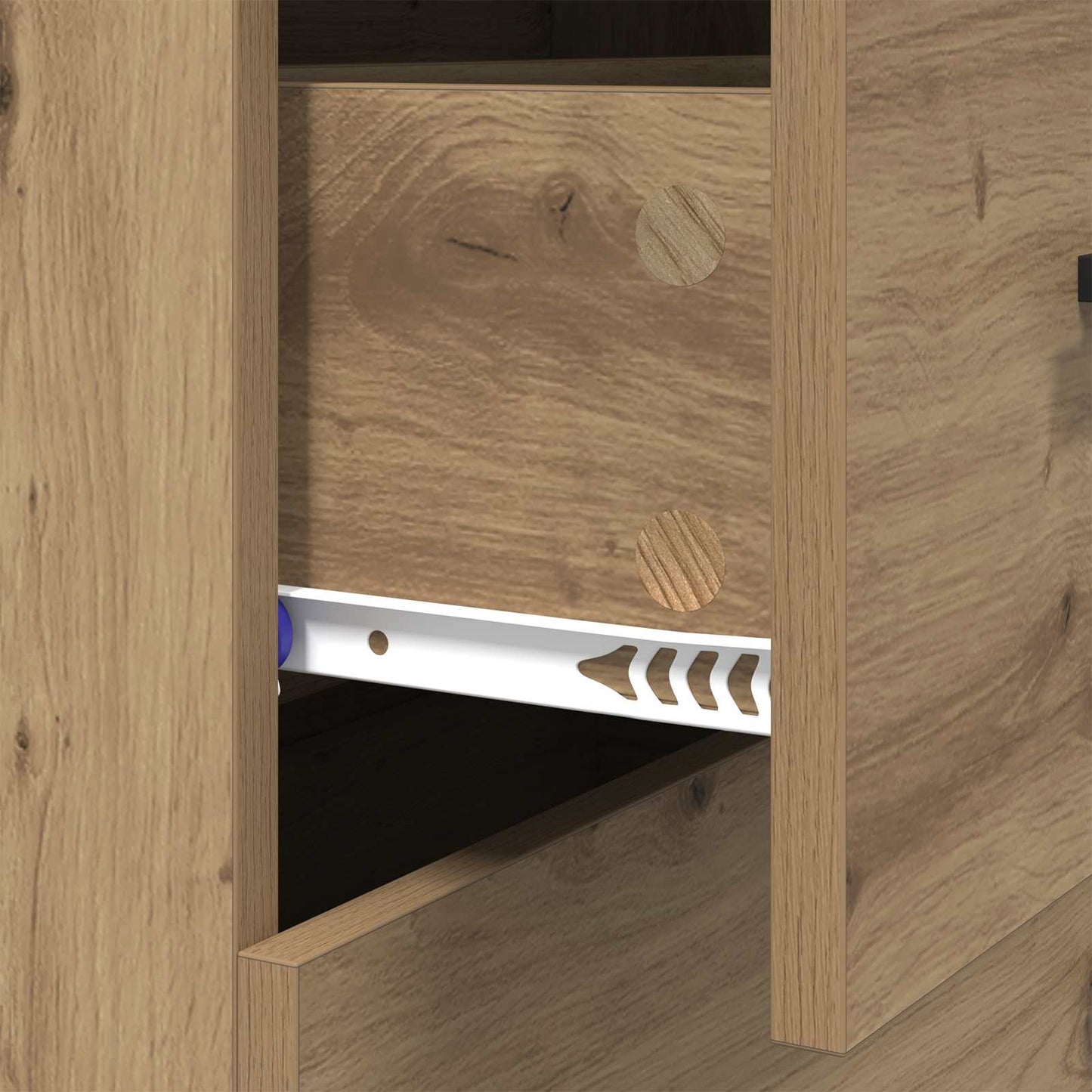 Serviesskap Artisan Eik 69,5 x 34 x 90 cm Ingeniørtre og jern