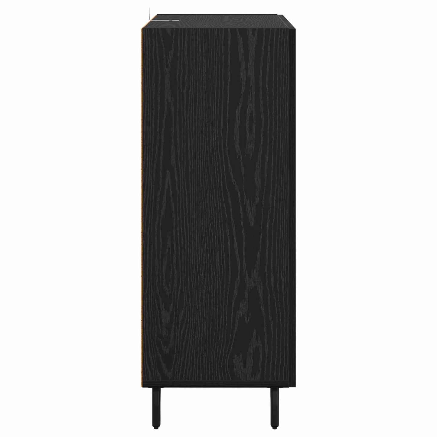 Serviesskap Svart Eik 69,5 x 34 x 90 cm Ingeniørtre og jern