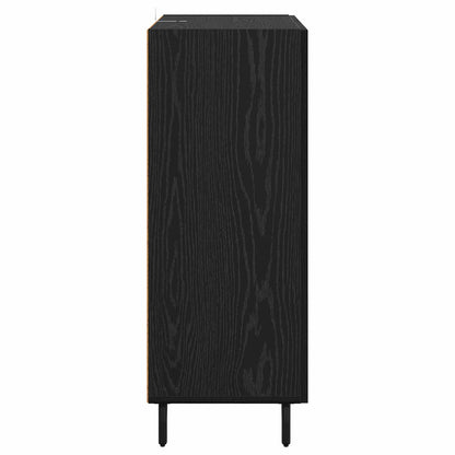 Serviesskap Svart Eik 69,5 x 34 x 90 cm Ingeniørtre og jern