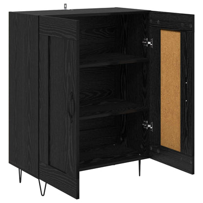 Serviesskap Svart Eik 69,5 x 34 x 90 cm Ingeniørtre og jern