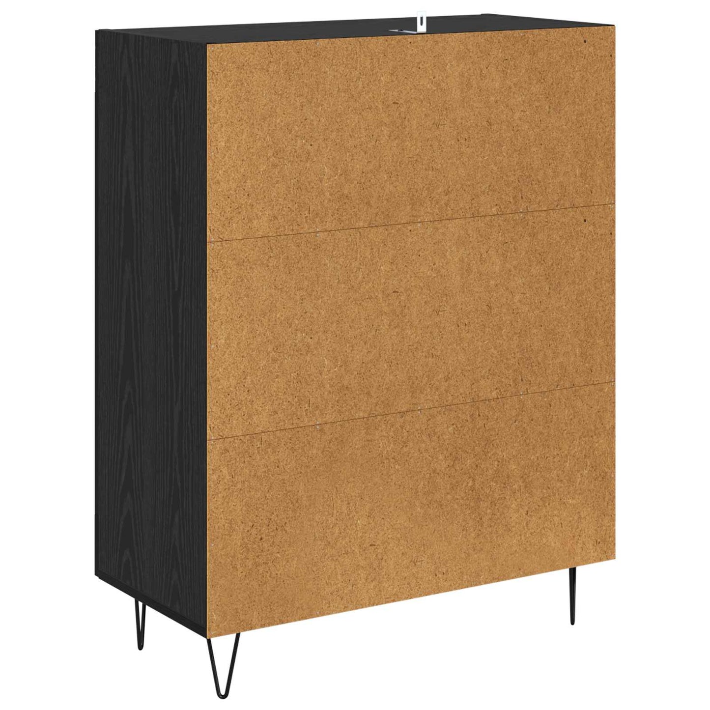 Serviesskap Svart Eik 69,5 x 34 x 90 cm Ingeniørtre og jern