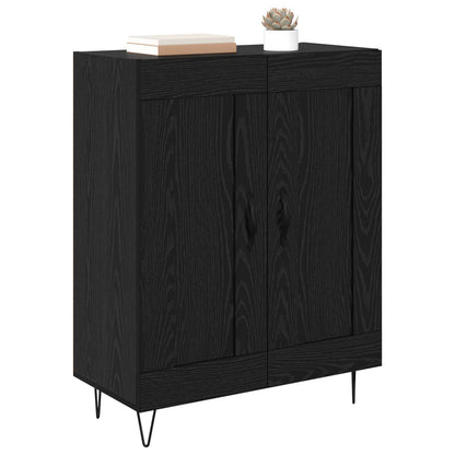 Serviesskap Svart Eik 69,5 x 34 x 90 cm Ingeniørtre og jern