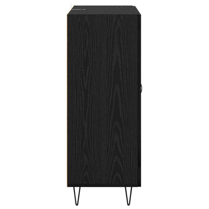 Serviesskap Svart Eik 69,5 x 34 x 90 cm Ingeniørtre og jern