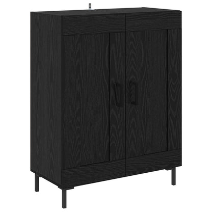 Serviesskap Svart Eik 69,5 x 34 x 90 cm Ingeniørtre og jern