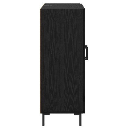 Serviesskap Svart Eik 69,5 x 34 x 90 cm Ingeniørtre og jern