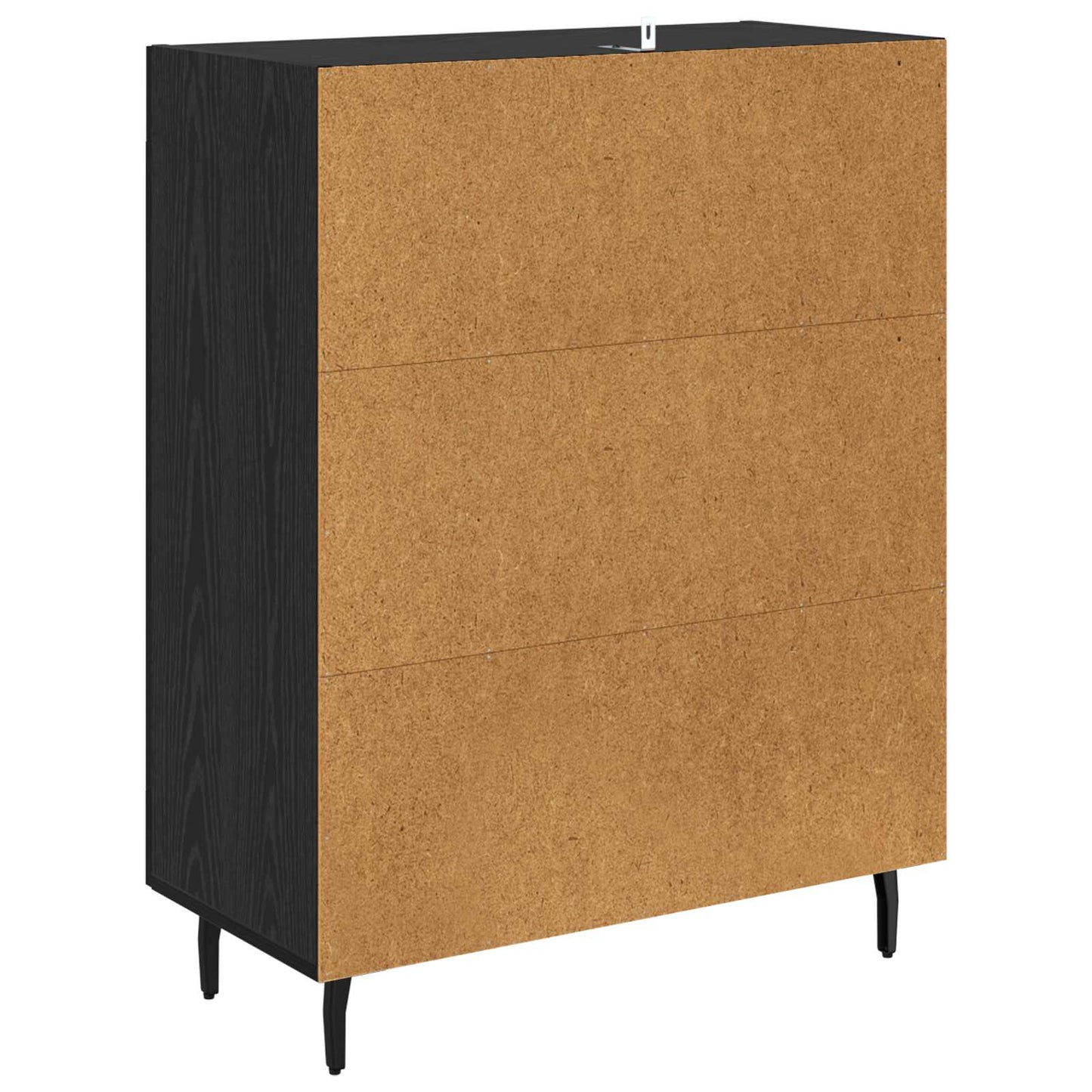 Serviesskap Svart Eik 69,5 x 34 x 90 cm Ingeniørtre og jern