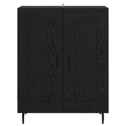 Serviesskap Svart Eik 69,5 x 34 x 90 cm Ingeniørtre og jern