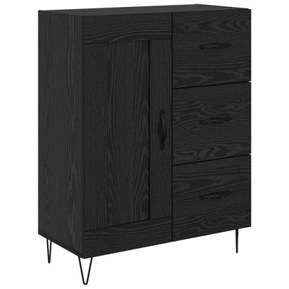 Serviesskap Svart Eik 69,5 x 34 x 90 cm Konstruert tre