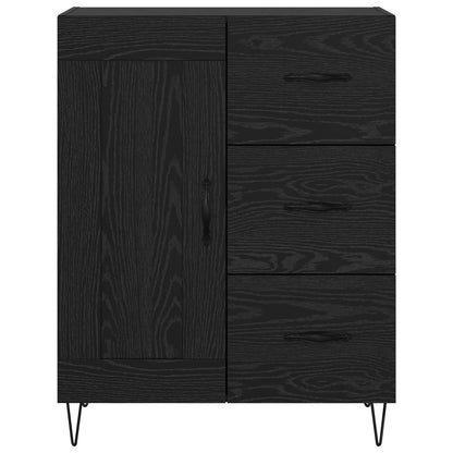 Serviesskap Svart Eik 69,5 x 34 x 90 cm Konstruert tre