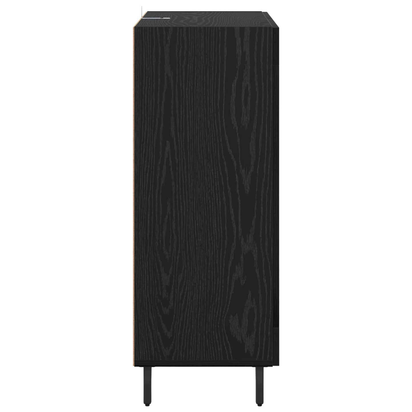 Serviesskap Svart Eik 69,5 x 34 x 90 cm Ingeniørtre og jern