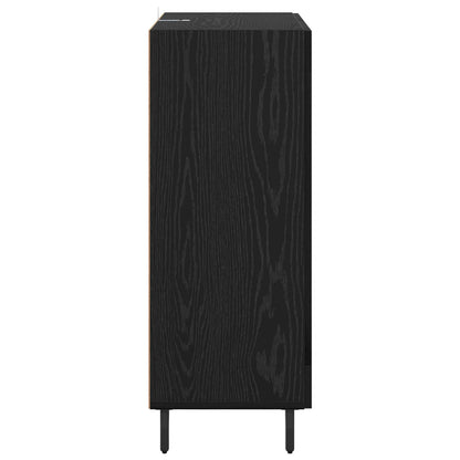 Serviesskap Svart Eik 69,5 x 34 x 90 cm Ingeniørtre og jern