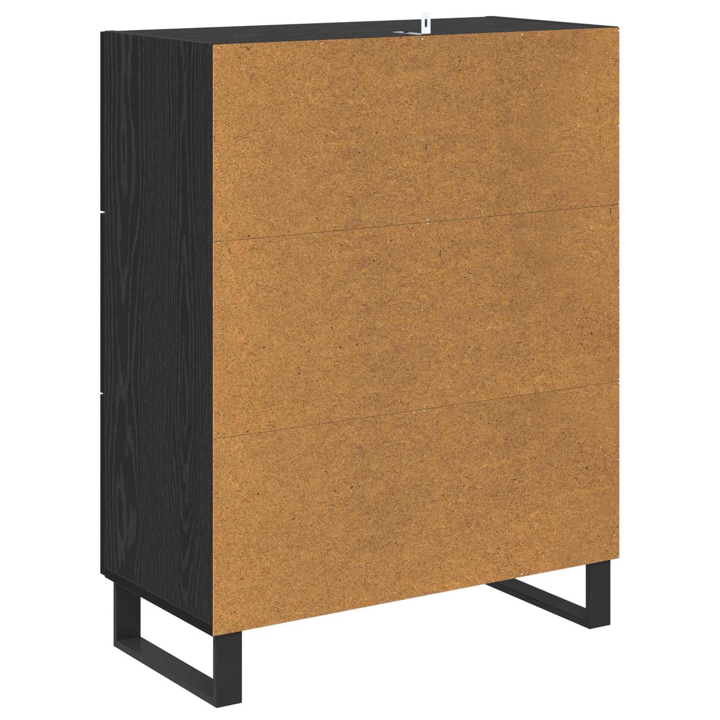 Serviesskap Svart Eik 69,5 x 34 x 90 cm Ingeniørtre og jern