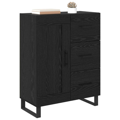 Serviesskap Svart Eik 69,5 x 34 x 90 cm Ingeniørtre og jern