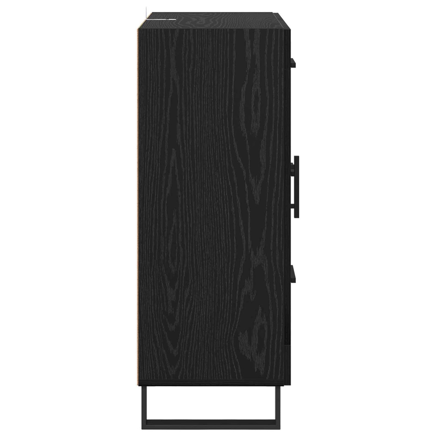 Serviesskap Svart Eik 69,5 x 34 x 90 cm Ingeniørtre og jern