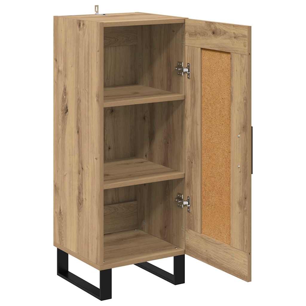 Serviesskap Artisan Eik 34,5 x 34 x 90 cm Ingeniørtre og jern