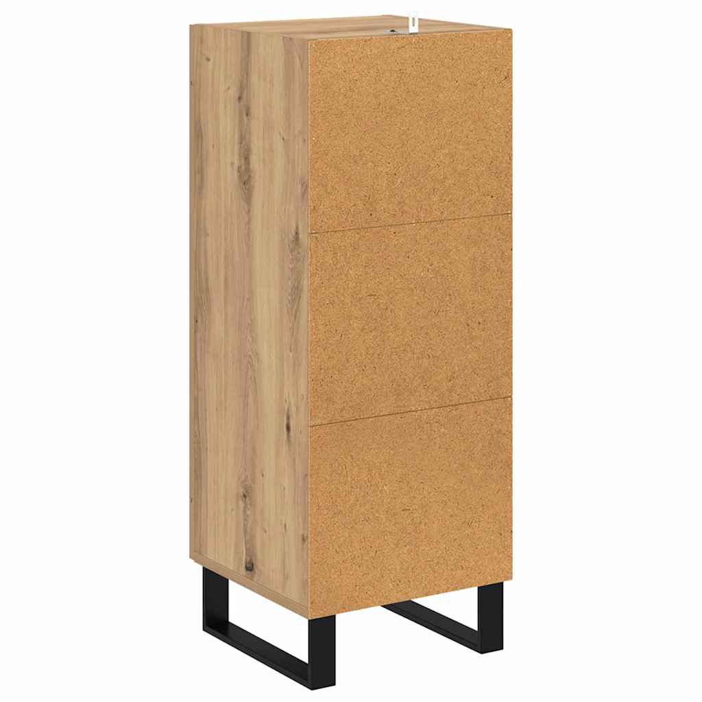 Serviesskap Artisan Eik 34,5 x 34 x 90 cm Ingeniørtre og jern