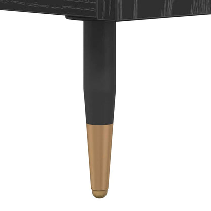 Serviesskap 2 pcs Svart Eik 40 x 35 x 70 cm Ingeniørtre og jern