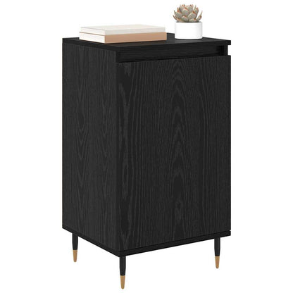 Serviesskap 2 pcs Svart Eik 40 x 35 x 70 cm Ingeniørtre og jern