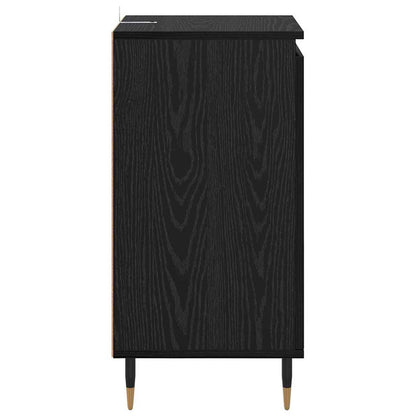 Serviesskap 2 pcs Svart Eik 40 x 35 x 70 cm Ingeniørtre og jern