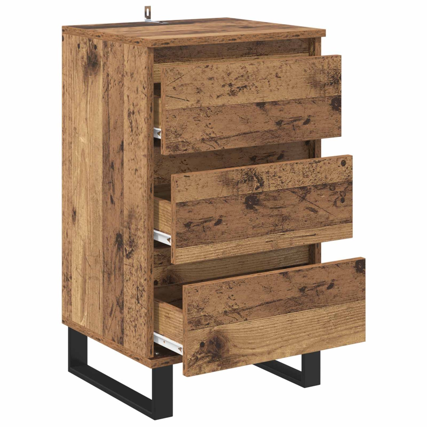 Serviesskap med skuff Gammelt tre Konstruert tre