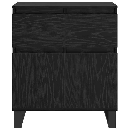 Serviesskap Svart Eik 60 x 35 x 70 cm Ingeniørtre og jern