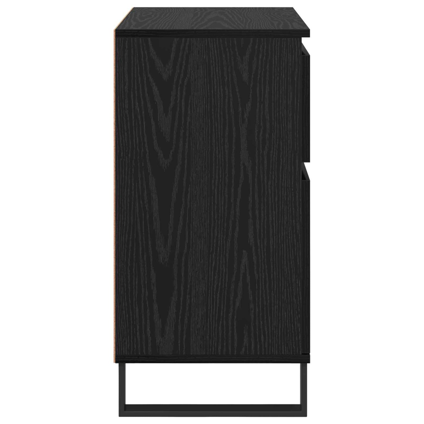 Serviesskap Svart Eik 60 x 35 x 70 cm Ingeniørtre og jern