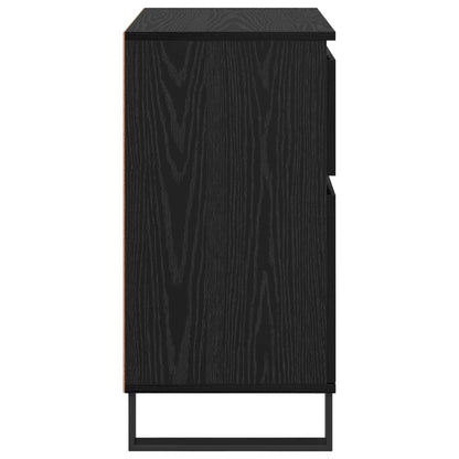 Serviesskap Svart Eik 60 x 35 x 70 cm Ingeniørtre og jern