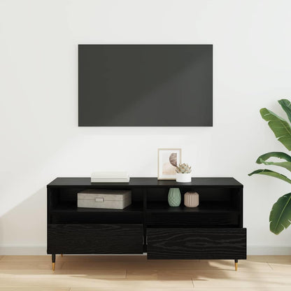 TV-Møbel Svart Eik TV-skap 100 x 34,5 x 44,5 cm jern